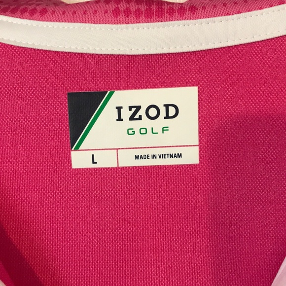 IZOD Womens Golf Shirt Large Pink - Picture 2 of 3
